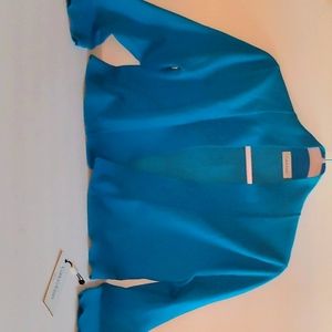 Calvin Klein 3/4 sleeve open front shirt shrug